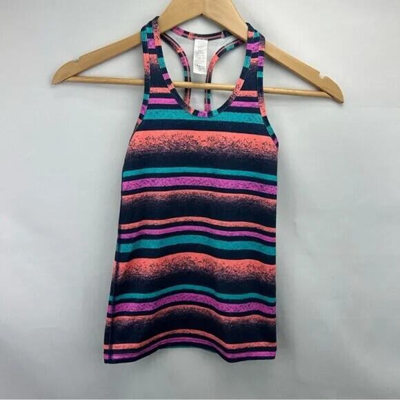 Ivivva (lululemon) Striped Racerback Tank Top (7) - Picture 1 of 3